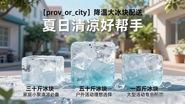 朝阳降温大冰块配送_海鲜排档降温解决方案_高温天气大冰块配送